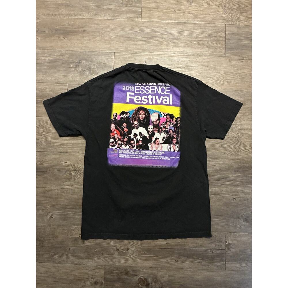 Essence Festival Concert T Shirt Hip Hop Rap Soul Music Festival Sz L 2018 Black